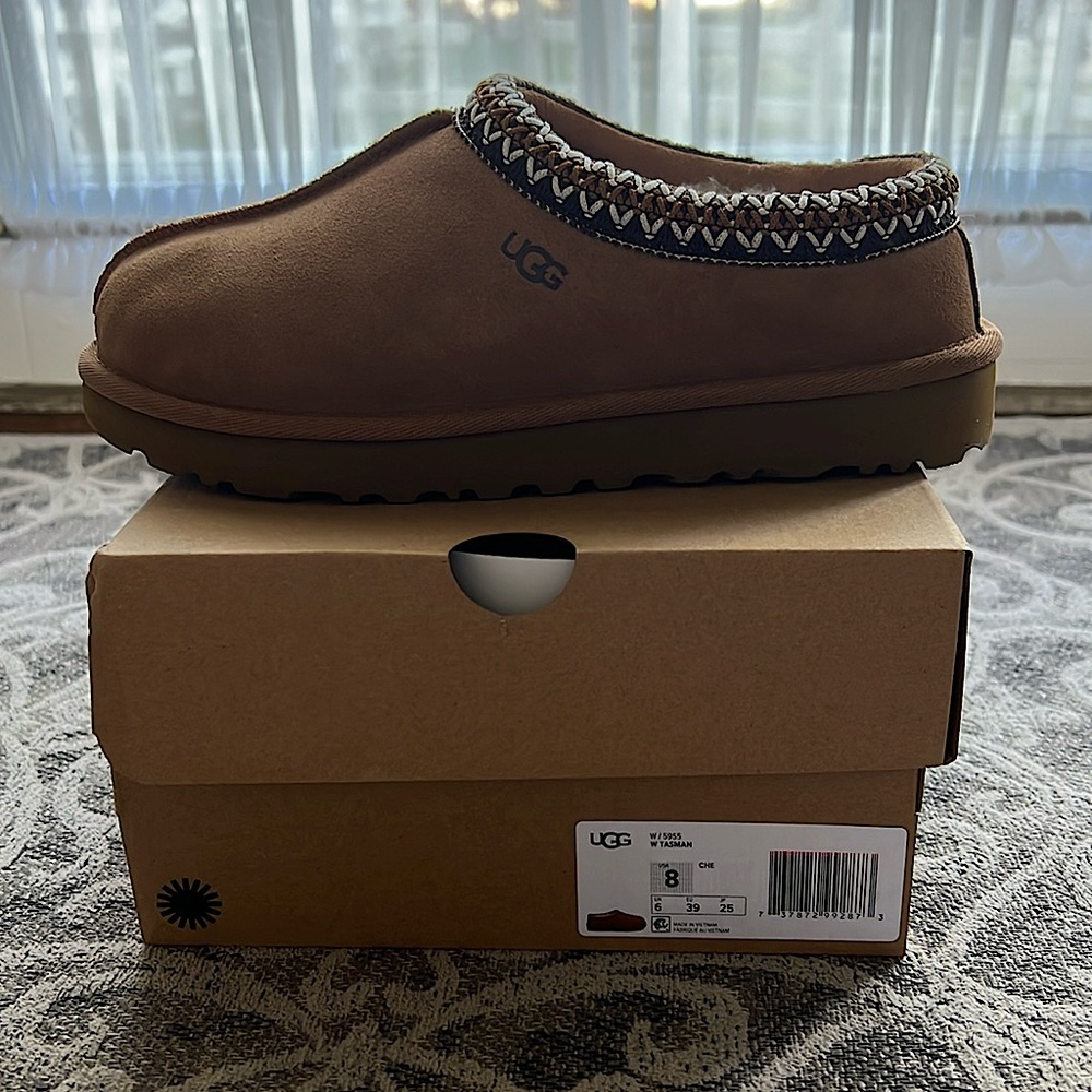 NIB WOMEN’S UGG TASMAN SLIPPERS CHESTNUT SZ 8